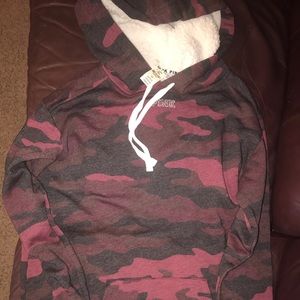 PINK Sherpa Lined Pullover